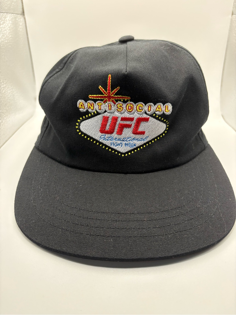 UFC x Anti Social Social Club Las Vegas Snapback Hat Black OSFM